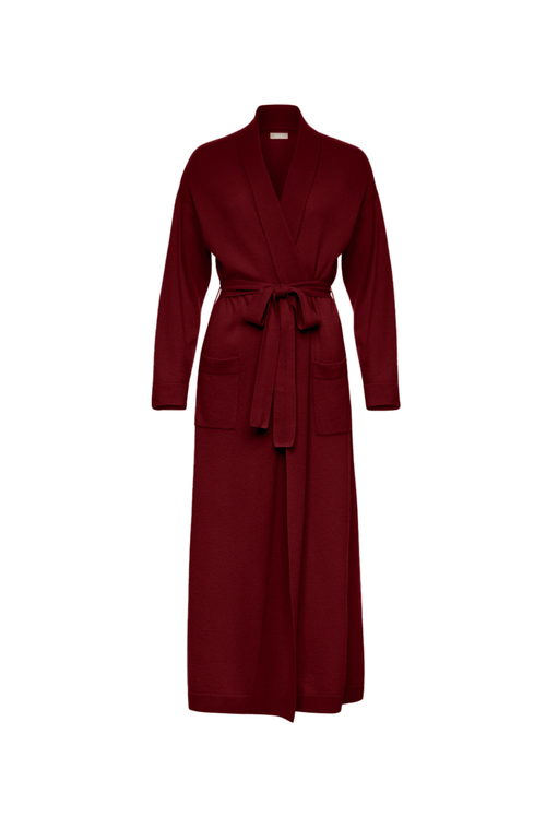 Kip. Kip Pure Cashmere Long Robe Bundle In Red