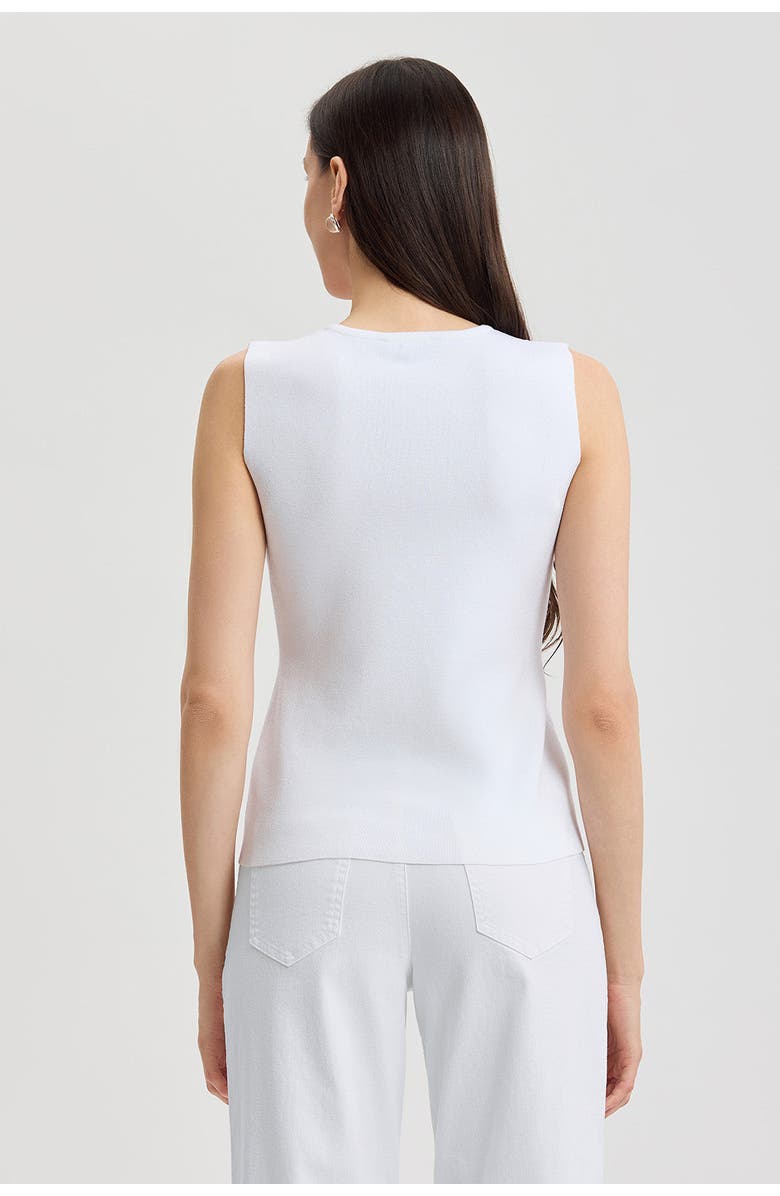 Ming Wang Family Savvy V-Neck Soft Knit Tank, Alternate, color, White