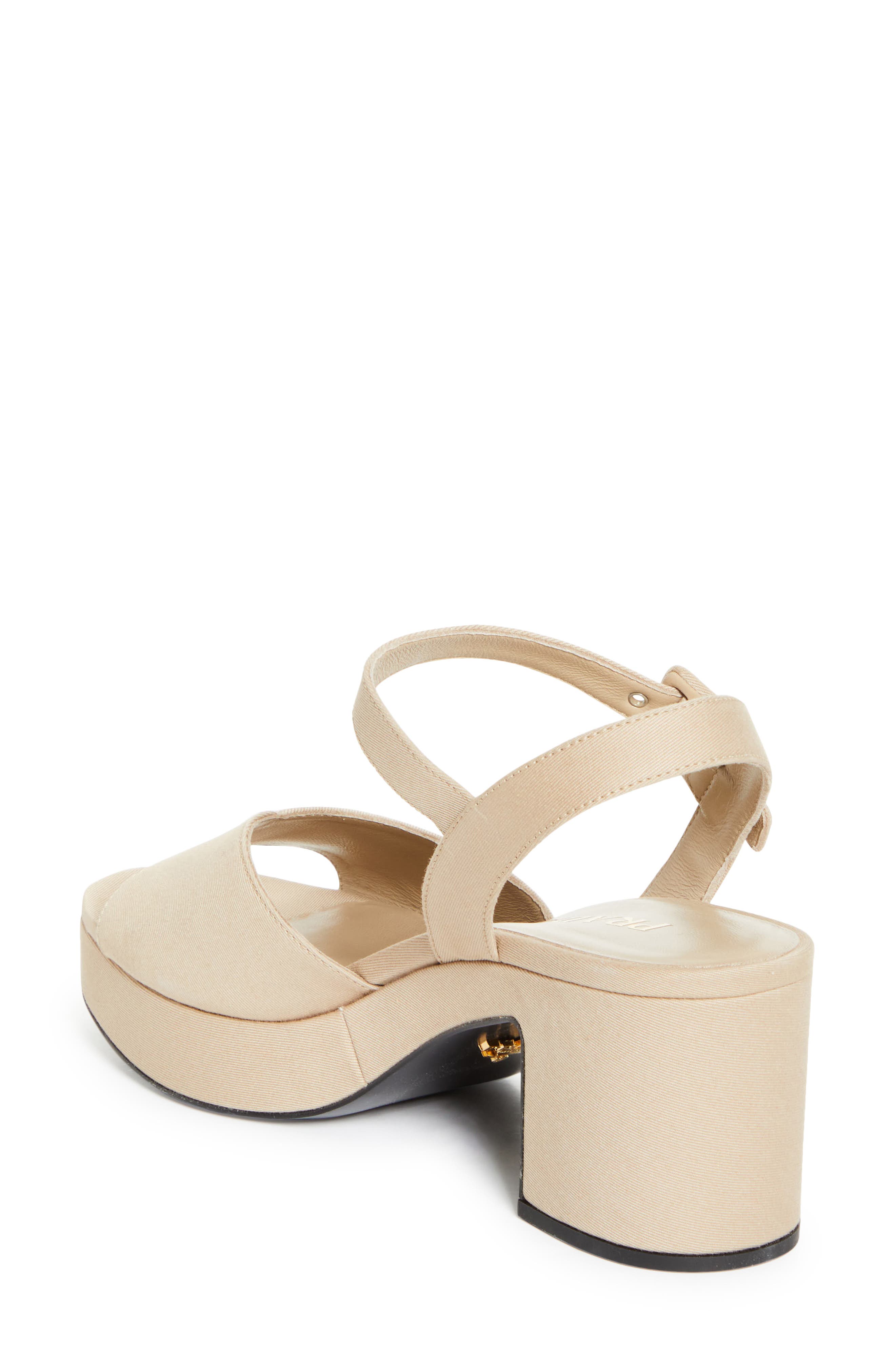 Prada Block Heel Sandal, Alternate, color, Khaki
