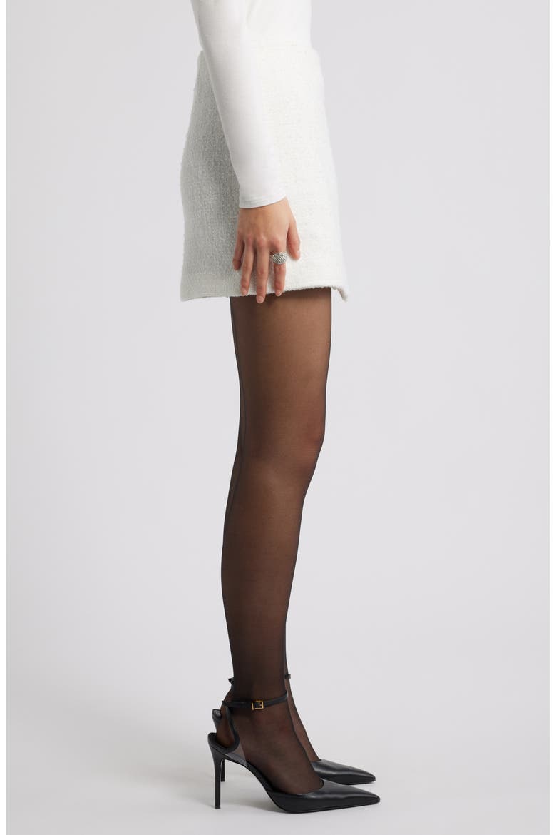 Tweed Miniskirt, Alternate, color, IVORY