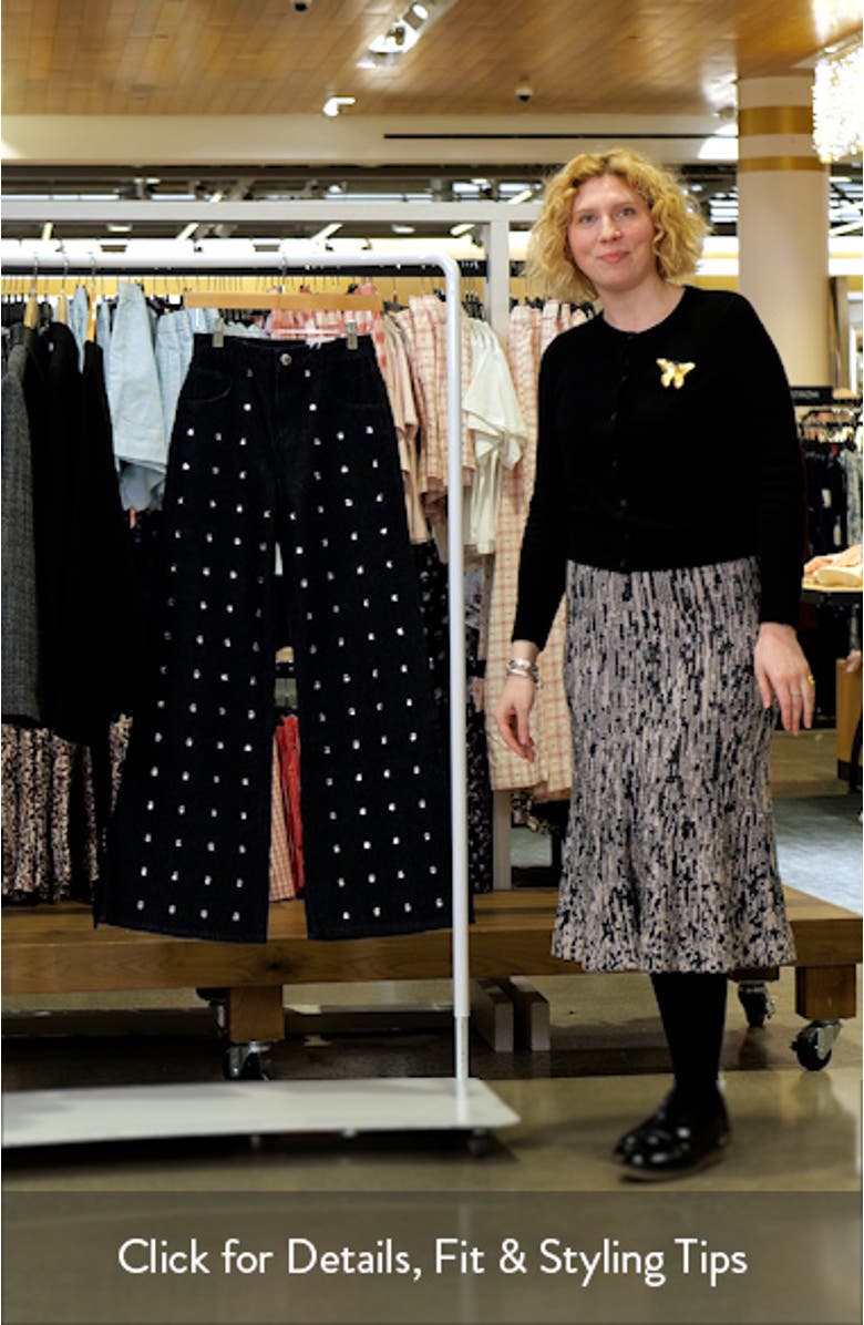 Leo Crystal Embellished Wide Leg Jeans, sales video thumbnail