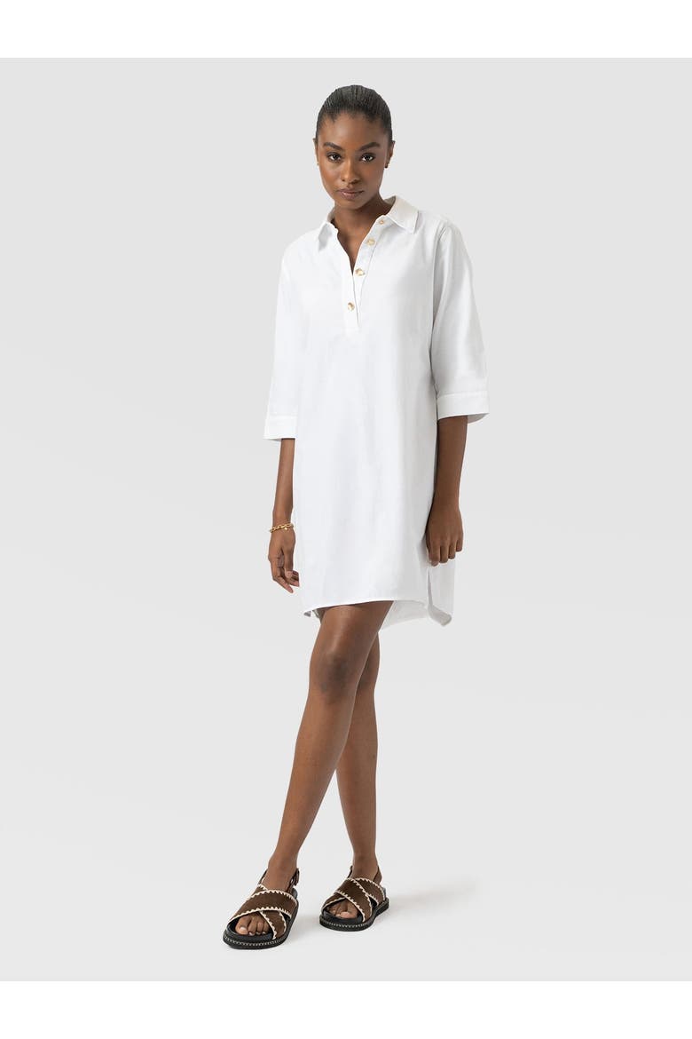 Stevie Shirt Dress, Alternate, color, White