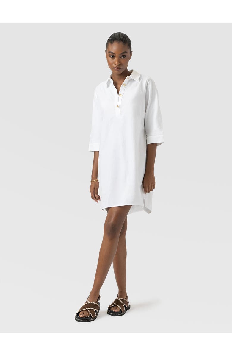 Saint + Sofia Stevie Shirt Dress, Alternate, color, White