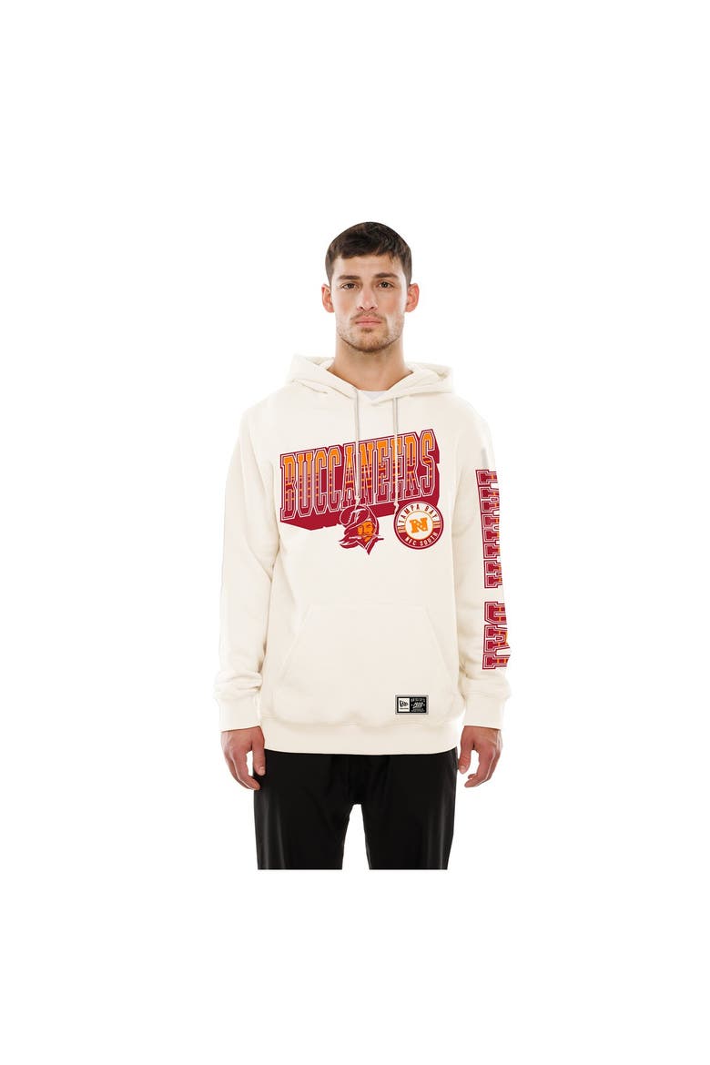 Men's New Era  Cream Tampa Bay Buccaneers Dune Dust Hoodie, Main, color, Cream