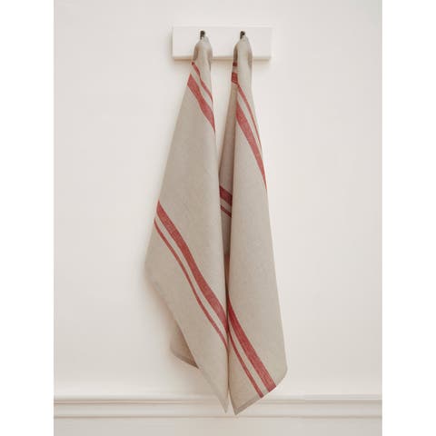 Linen Kitchen Towels - French Stripe