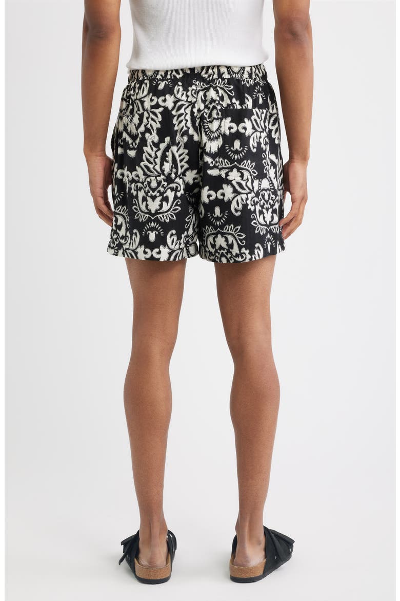 Xander Print Shorts, Alternate, color, BLACK