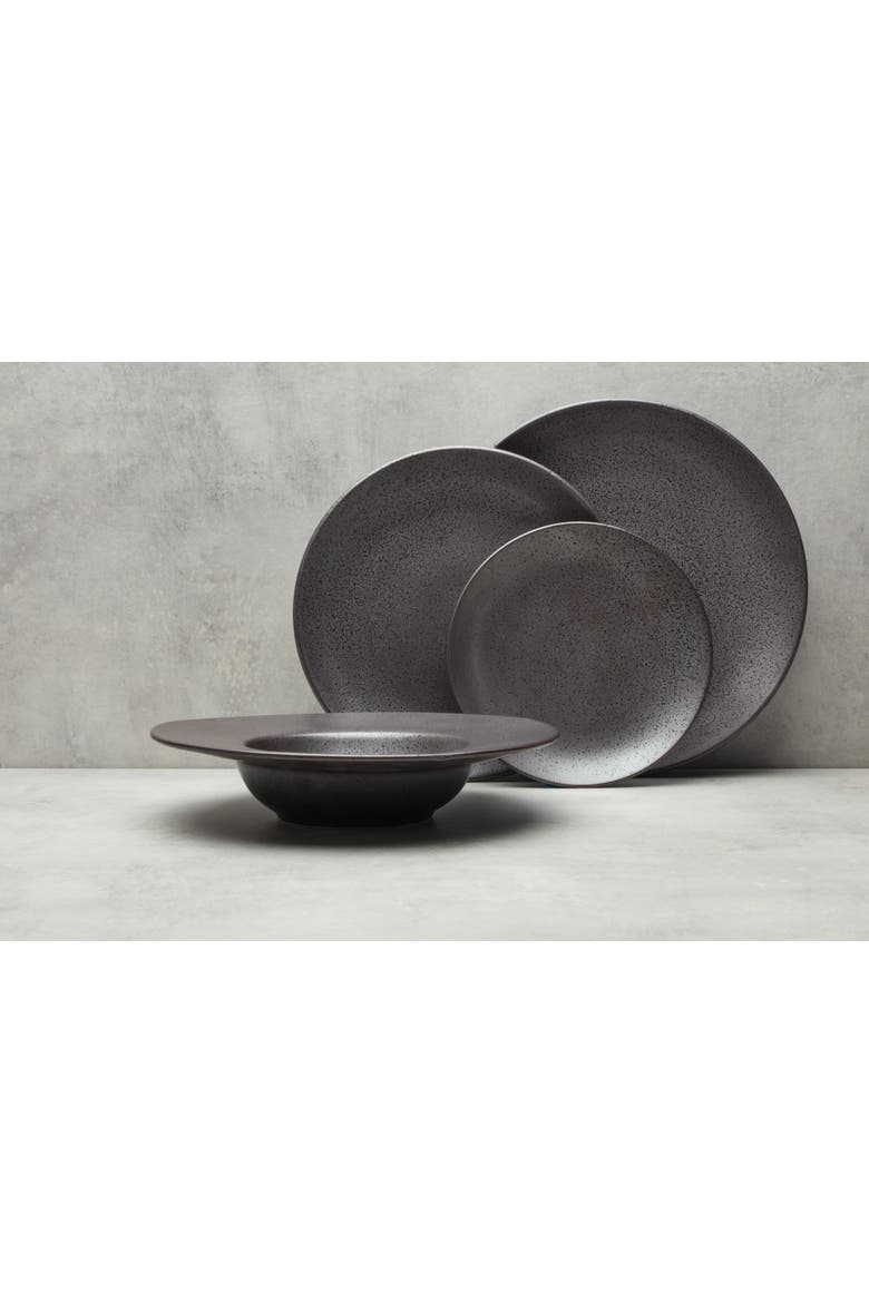 Valencia Porcelain 32-Piece Dinnerware Set, Alternate, color, Metallic Grey