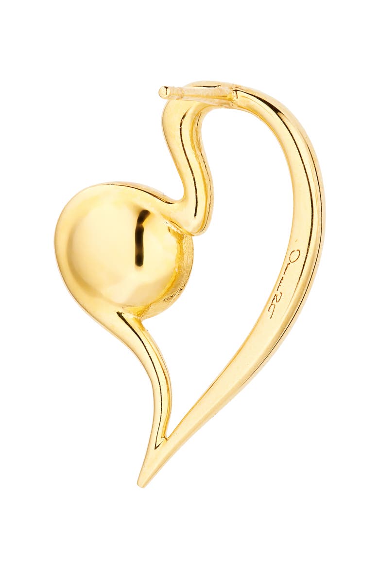 Small Heart Faux Pearl Earrings, Alternate, color, PEARL