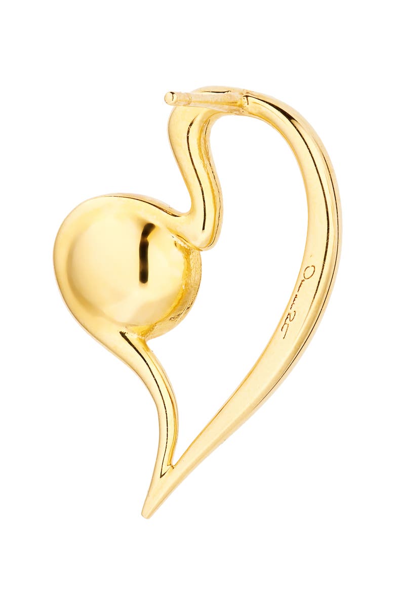Oscar de la Renta Small Heart Faux Pearl Earrings, Alternate, color, Pearl