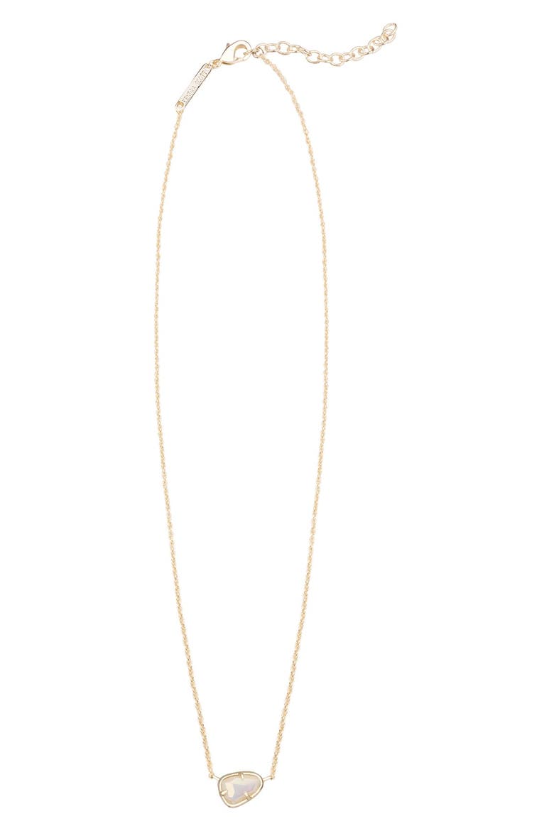 'Hayden' Pendant Necklace, Main, color, GOLD IRIDESCENT WHITE