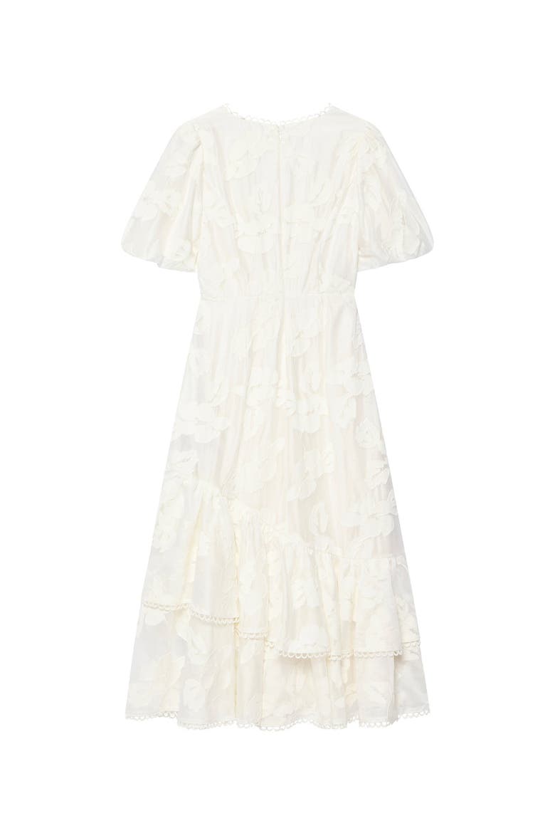 Cotton Blend Floral Maxi Dress, Alternate, color, Ivory