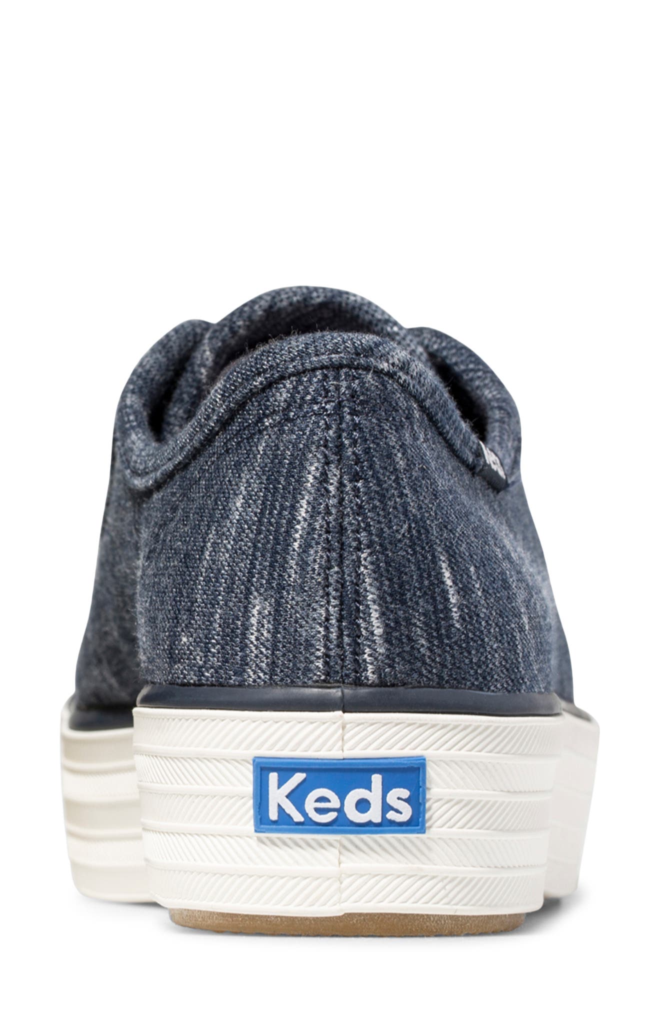 Triple Kick Platform Sneaker, Alternate, color, NAVY HEATHERED FABRIC