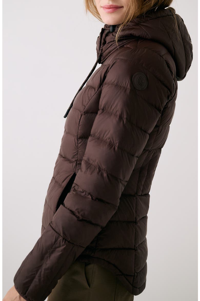 Emeline Water Repellent 550 Fill Power Down Jacket, Alternate, color, JAVA