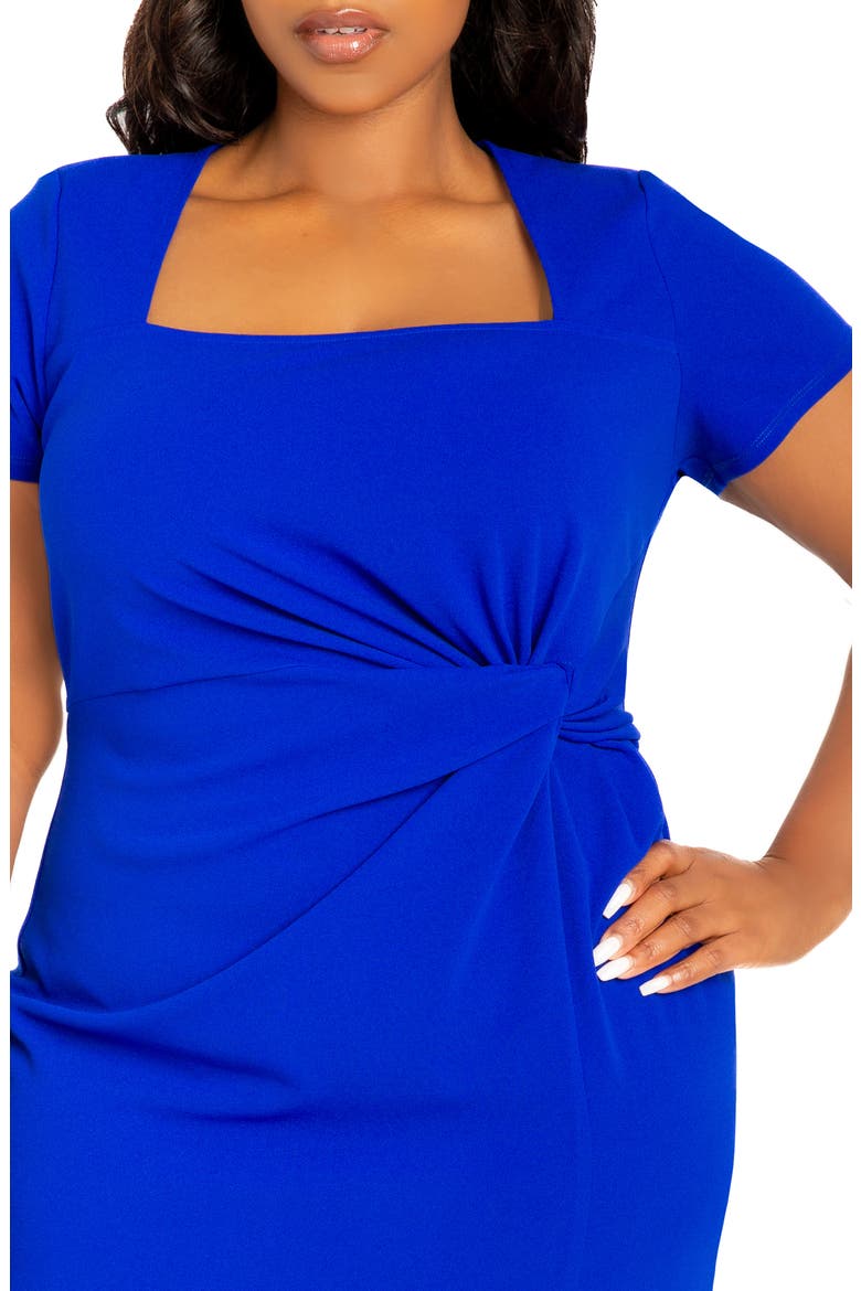 Gathered Waist Midi Dress, Alternate, color, ROYAL BLUE