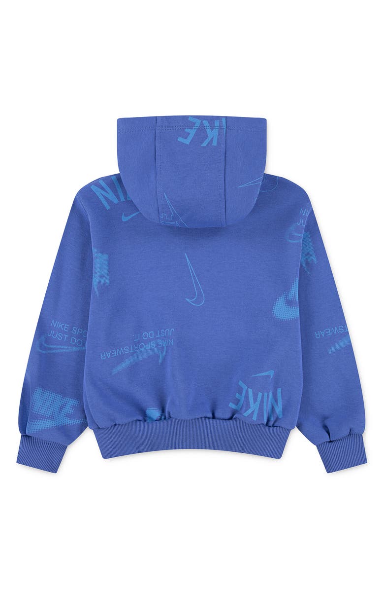 Nike Kids' Logo Print Hoodie, Alternate, color, Comet Blue
