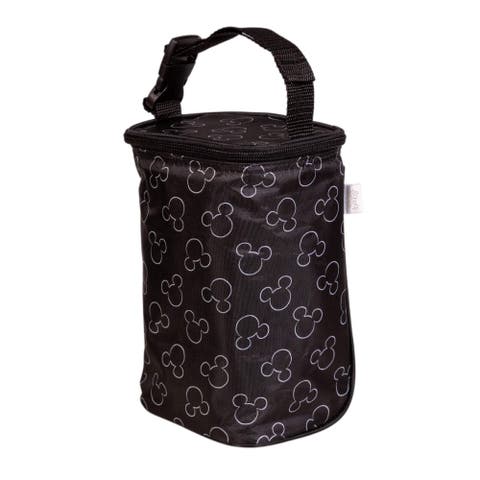 Tall Two cool Breastmilk Cooler, Baby Bottle & Food Bag, Insulated & leak proof, Fits 2-4 Bottles Mickey Black