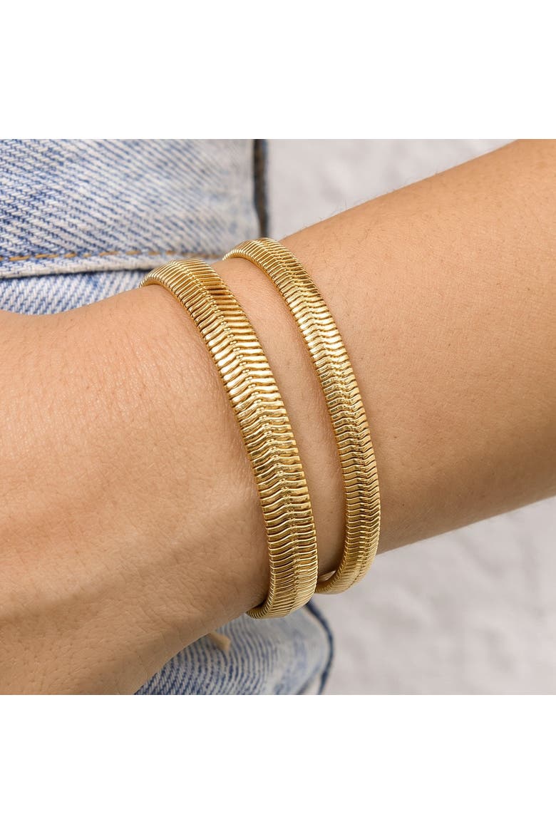 Silk Snake Bracelet, Alternate, color, Gold Filled Over Brass
