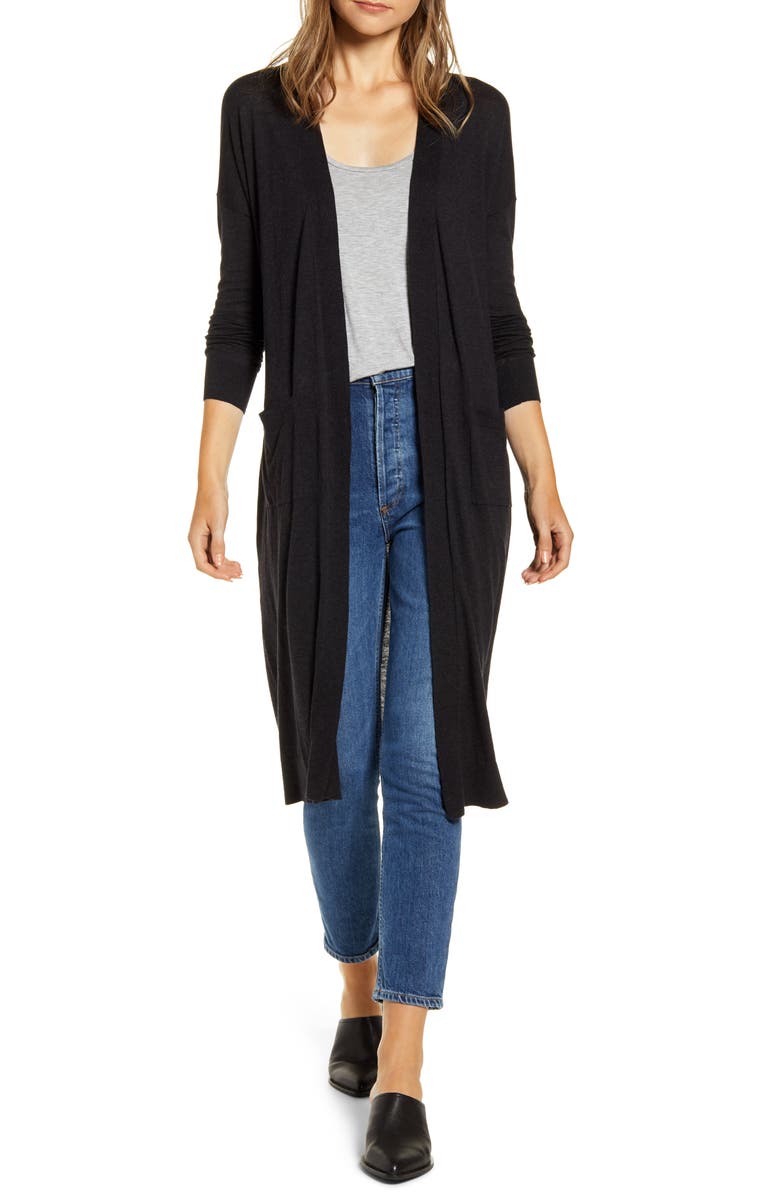 Velvet by Graham & Spencer Deb Lux Cotton Long Cardigan, Main, color, 