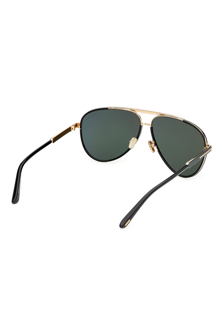 Rupert 63mm Pilot Sunglasses, Alternate, color, BLACK ENAMEL DARK GUNMETAL