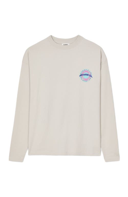 Sandro Sun Motif T-shirt In Vintage White