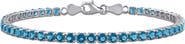 Julianna B. Blue Topaz Tennis Bracelet in Sterling Silver