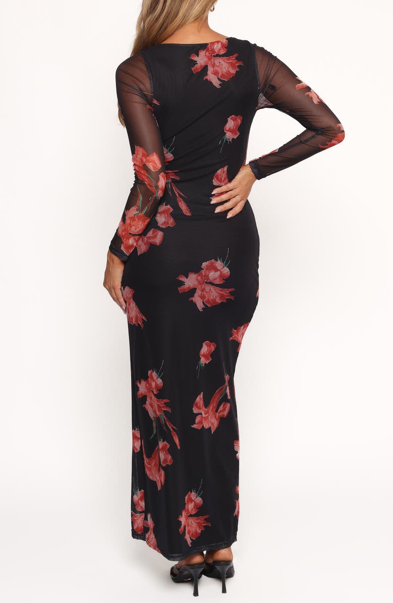 Petal & Pup Hilda Floral Long Sleeve Dress, Alternate, color, Black Floral