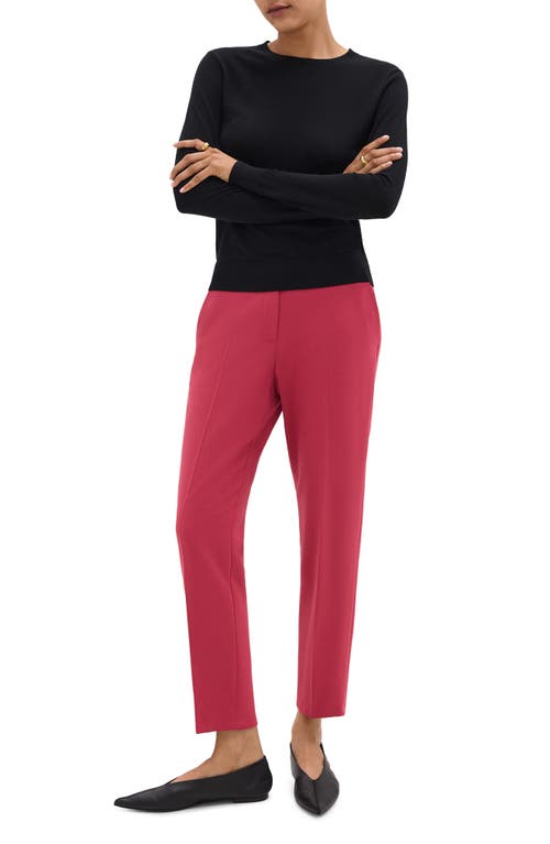 Theory Treeca Pull-on Trousers In Deep Rose
