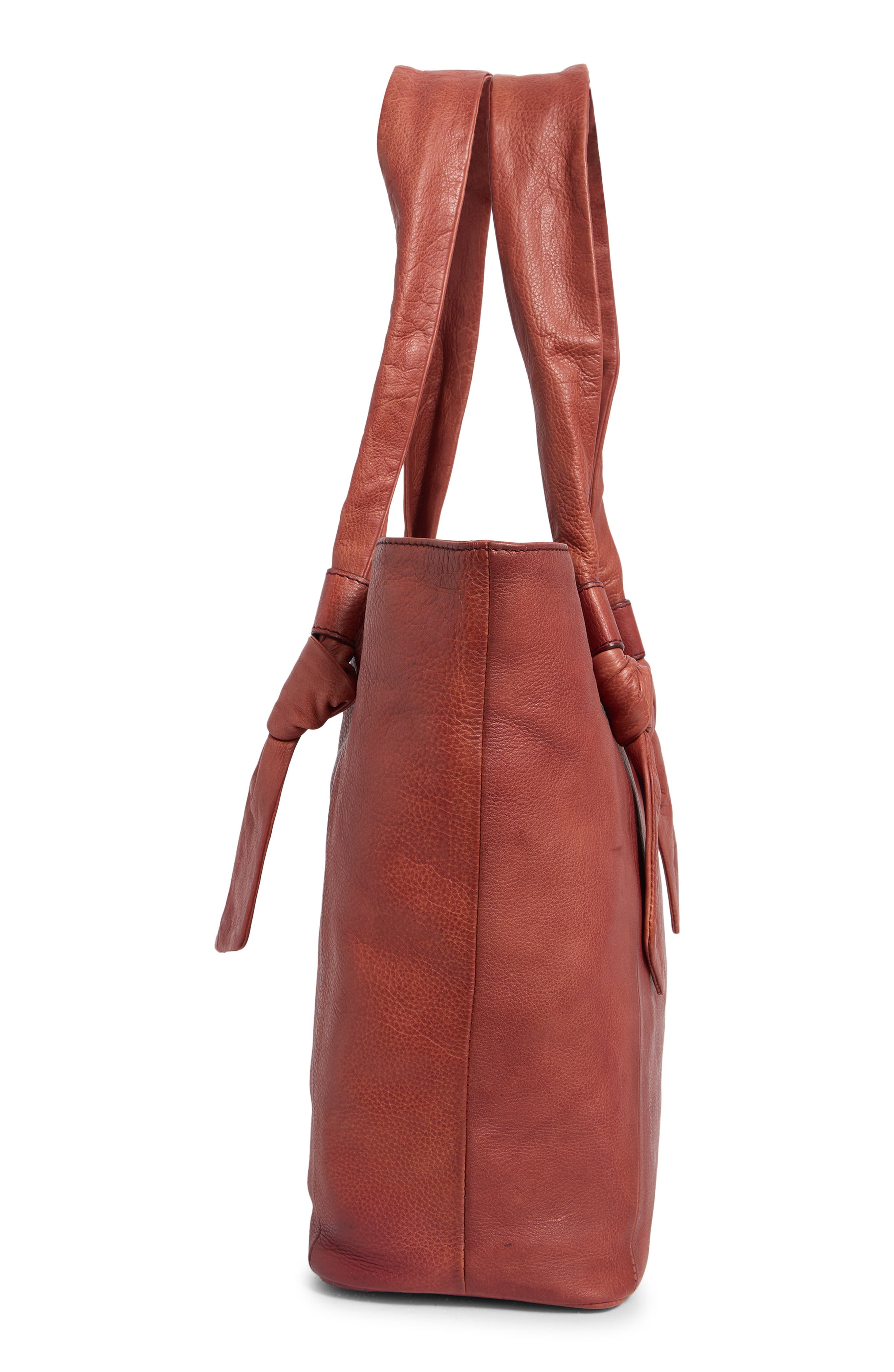 Frye Nora Knotted Strap Tote Bag, Alternate, color, Burgundy