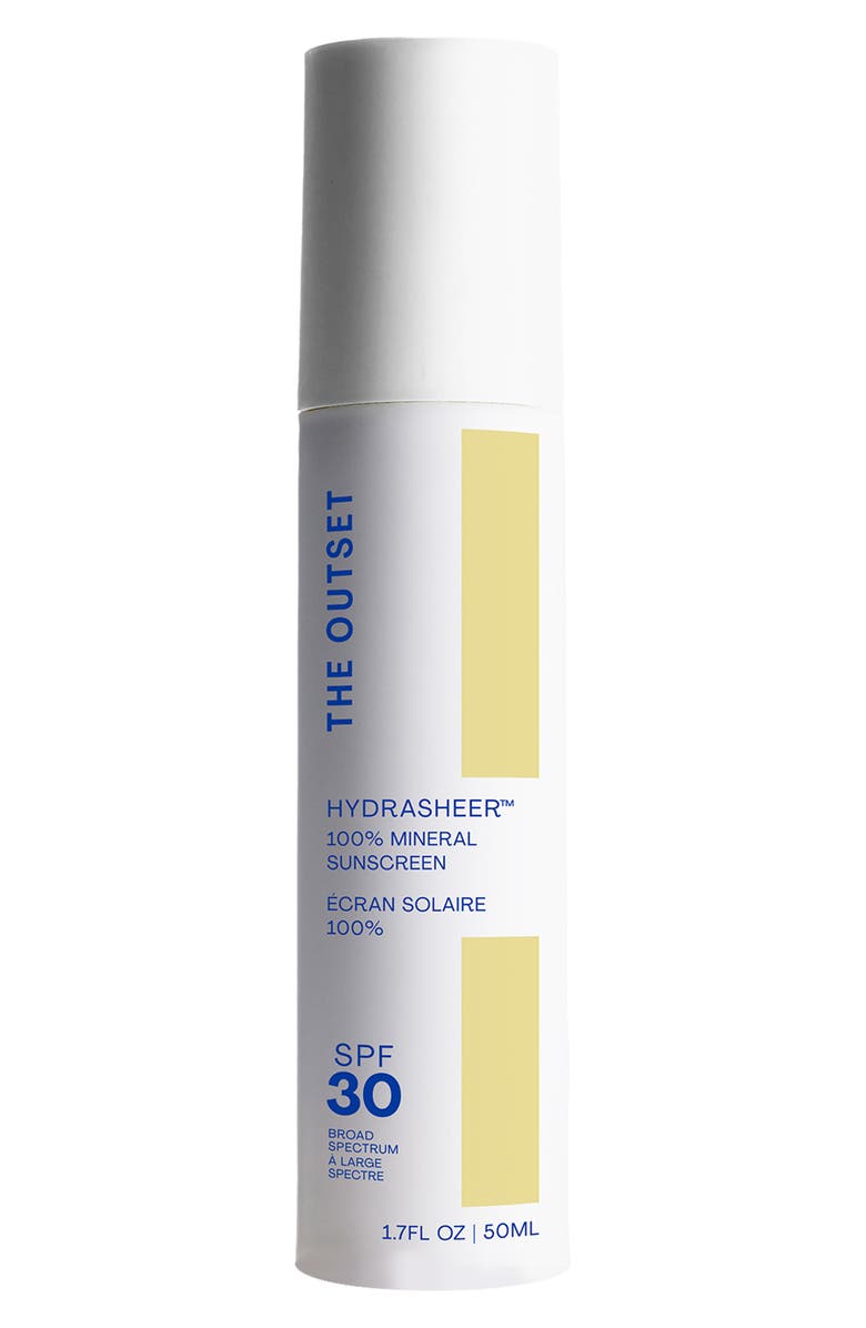 The Outset Hydrasheer 100% Mineral Sunscreen with Snow Mushroom, Main, color, 