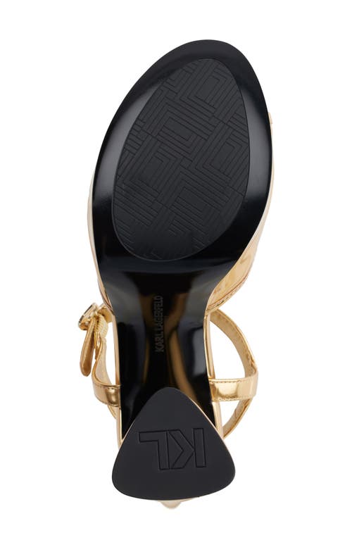 Karl Lagerfeld Hallet Platform Sandal In Gold