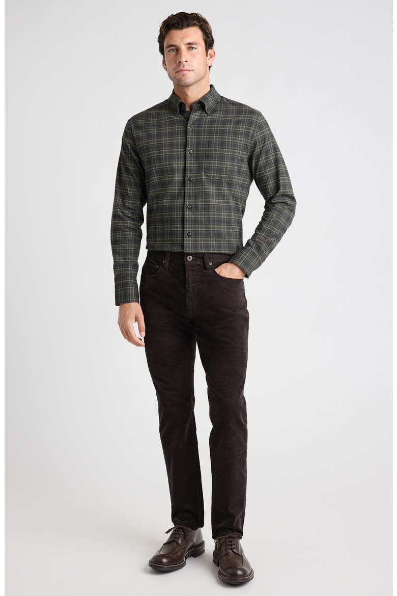 Everyday Lightweight Flannel Shirt, Alternate, color, PHANTOM GREY NAVY PLAID