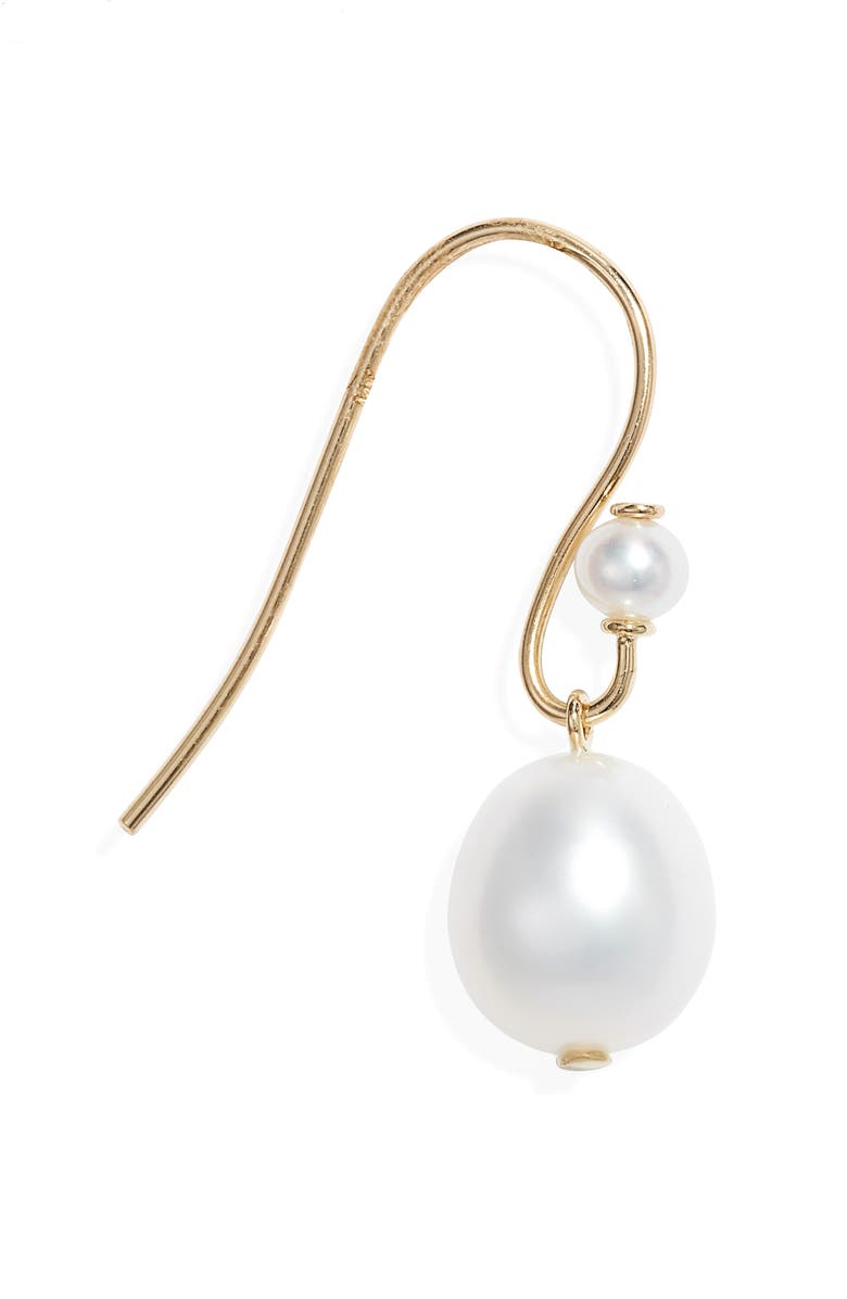 Poppy Finch Oval Cultured Pearl Drop Earrings, Alternate, color,