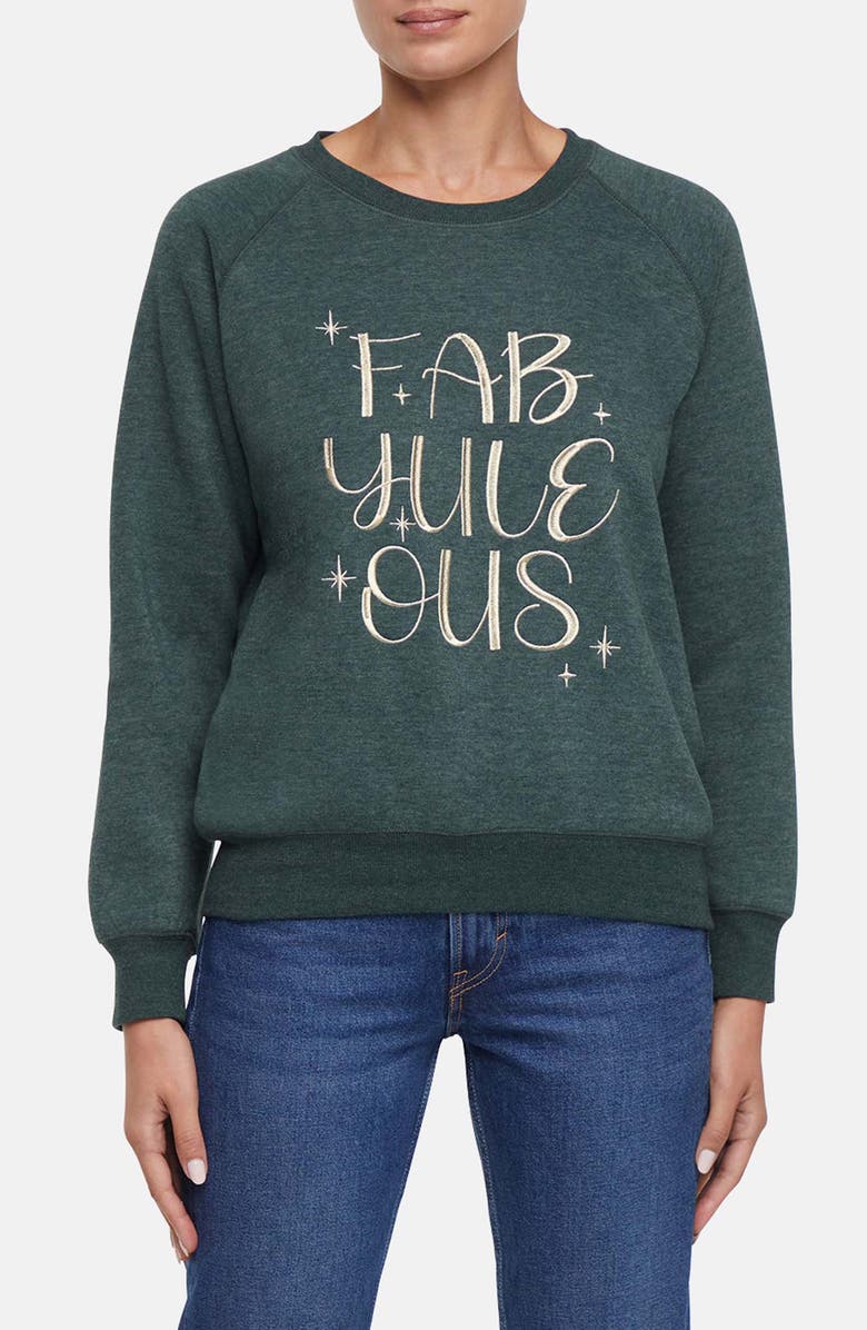 Wildfox Keely Fabulous Sweatshirt, Main, color, Heather Pine Grove