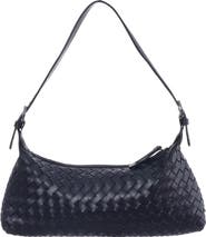Adornia Woven Faux Leather Shoulder Bag