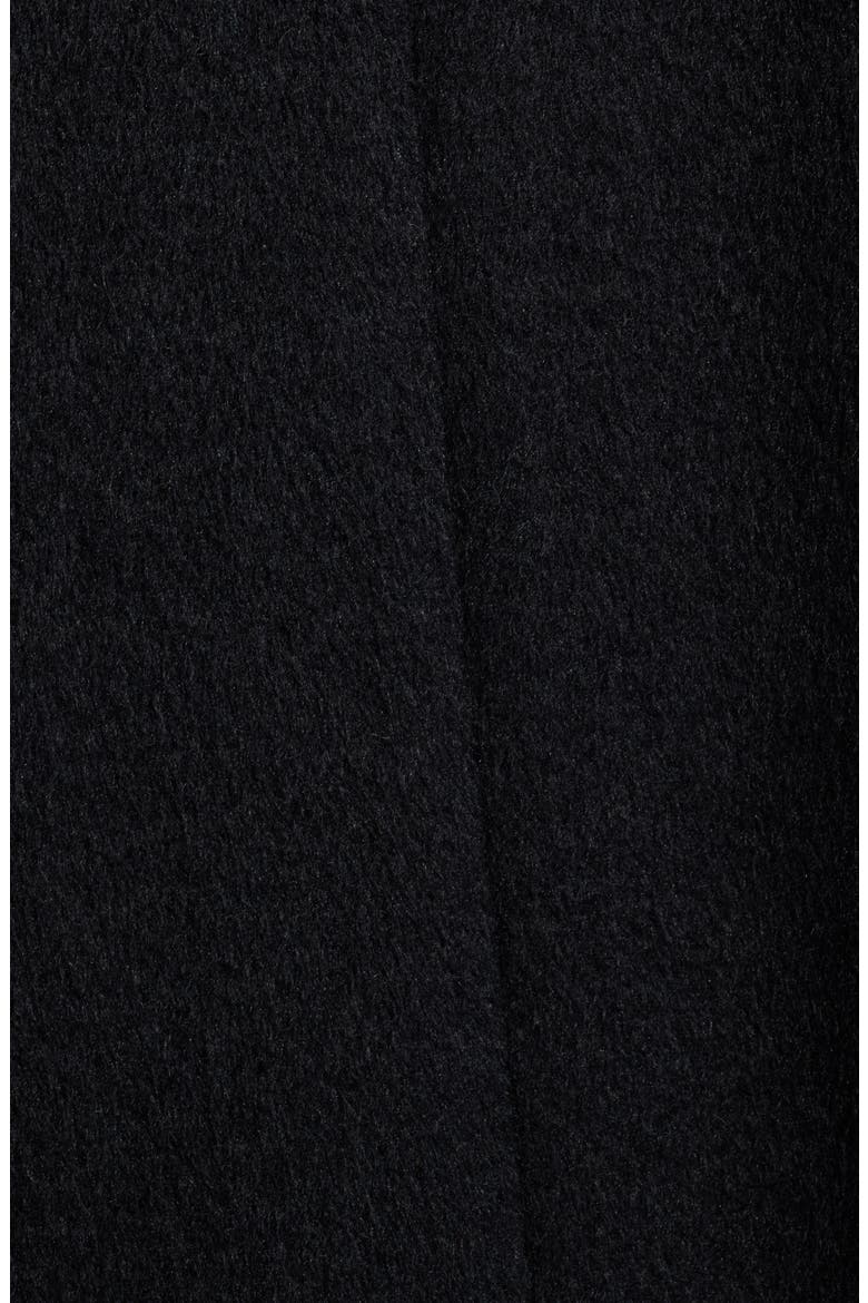 Leopard Print Collar Felt Coat, Alternate, color, BLACK / LEOPARD PRINT