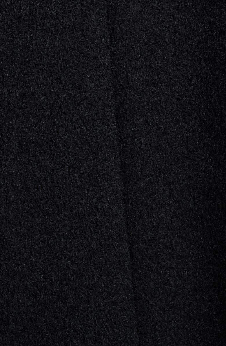 Bernardo Leopard Print Collar Felt Coat, Alternate, color, Black / Leopard Print