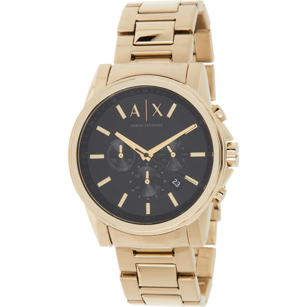 AX Armani Exchange Men's Chronograph Bracelet Watch, 45mm in Gold at Nordstrom Rack