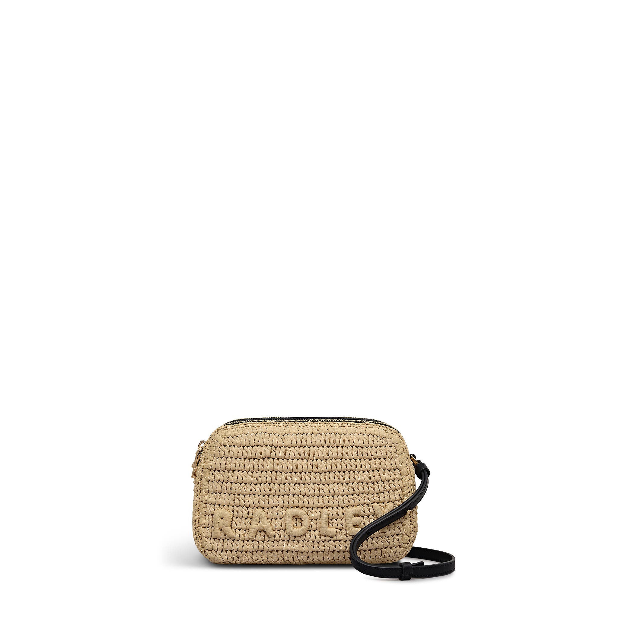 Radley Dukes Place - Raffia Medium Ziptop Crossbody Bag, Main, color, Natural