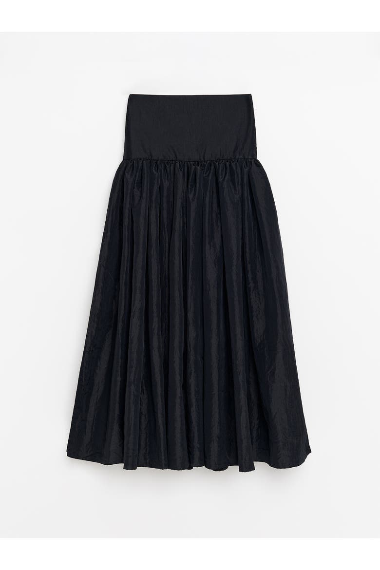 Maxi Evening Taffeta Skirt, Alternate, color, Black