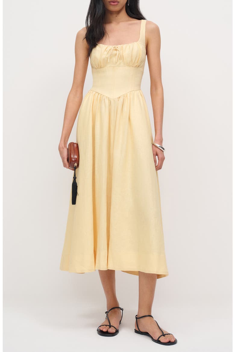 Balia Linen Sundress, Main, color, PARMESAN