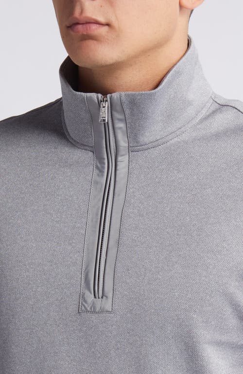 Hugo Boss Boss Sidney Quarter Zip Pullover In Silver