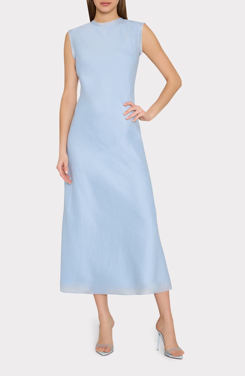 Milly Linda Scoop Back Midi Dress, Main, color, 