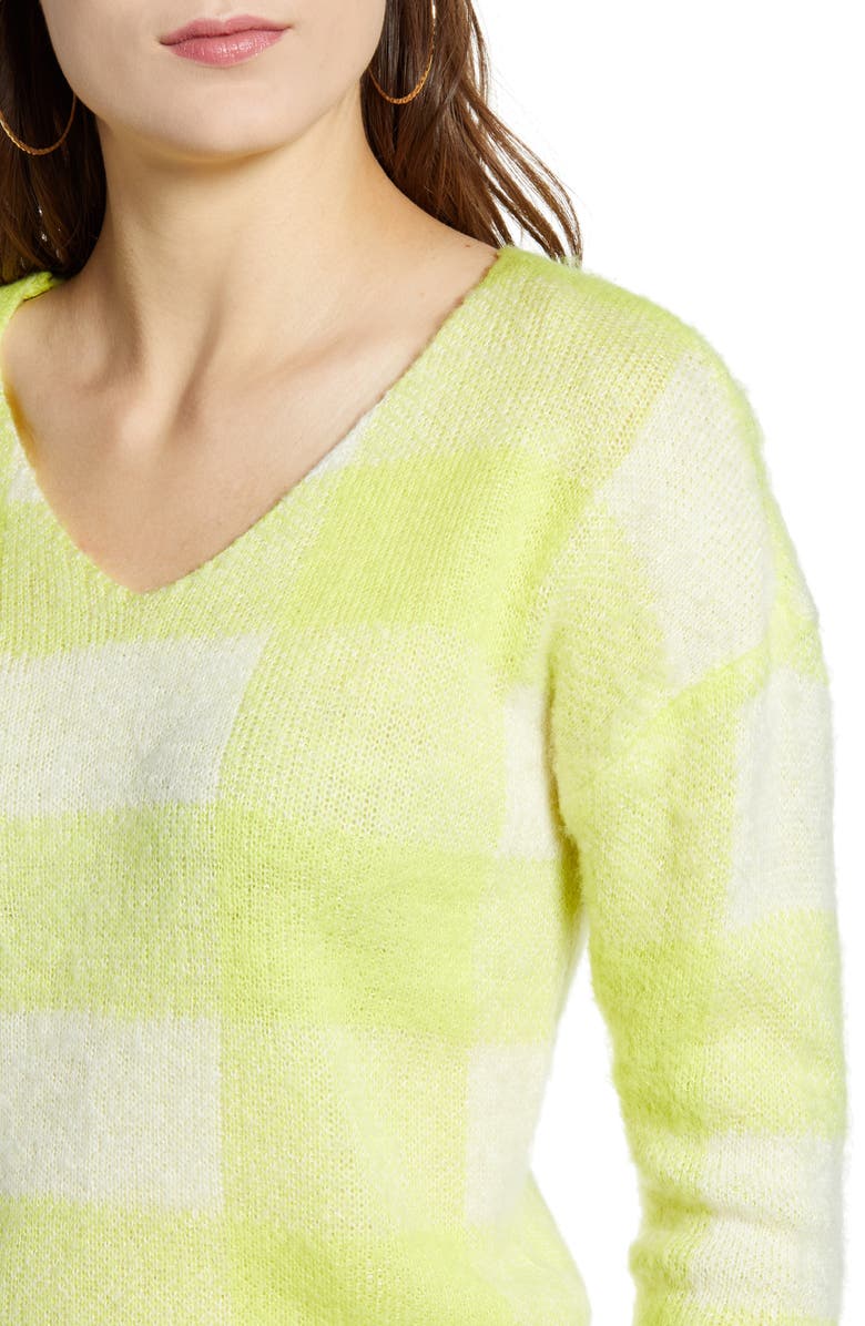 Ten Sixty Sherman Neon Check Sweater, Alternate, color, 