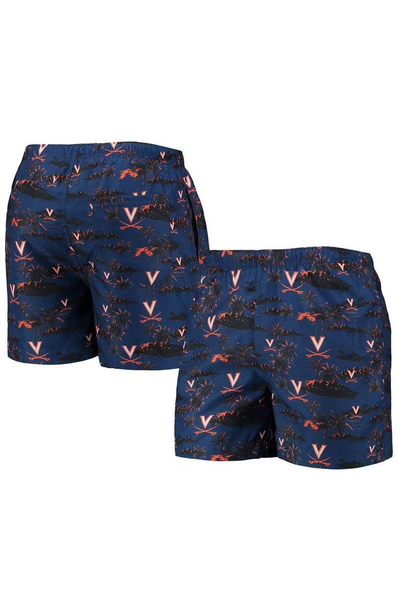 FOCO Men's FOCO Navy Virginia Cavaliers Island Palm Swim Trunks, Main, color, Navy