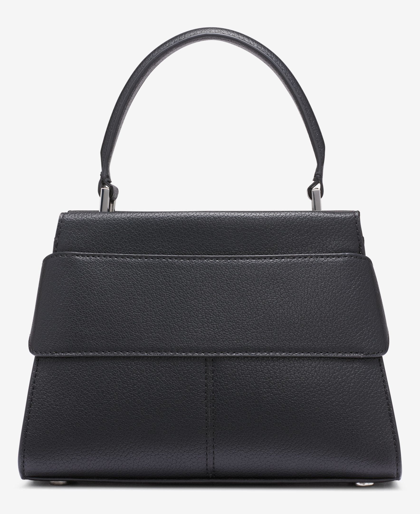 DKNY Bleeker Small Satchel, Alternate, color, Black/Silver