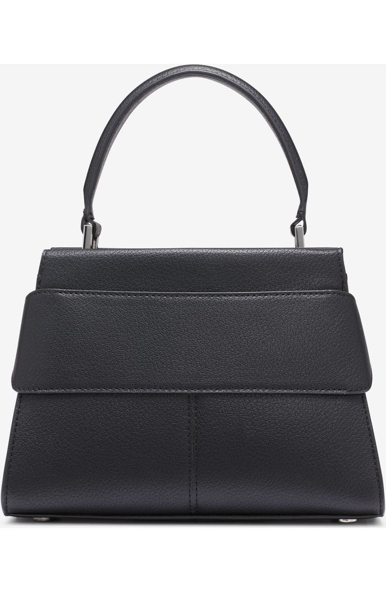 DKNY Bleeker Small Satchel, Alternate, color, Black/Silver