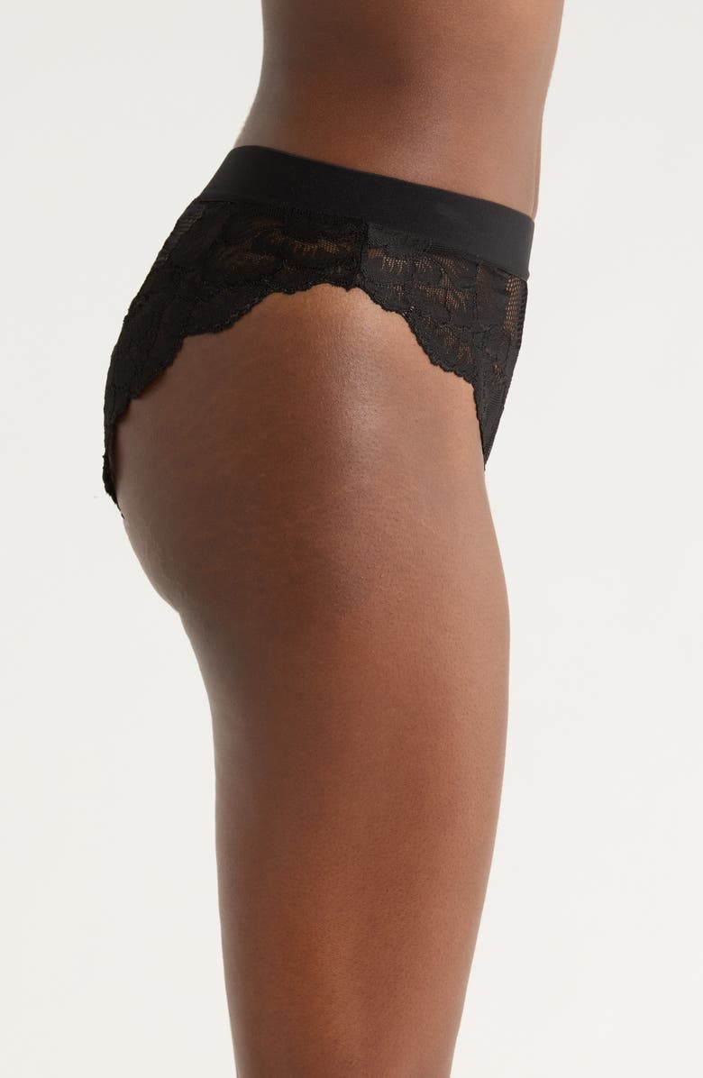 KILO BRAVA High Waist Lace Briefs, Alternate, color, Black