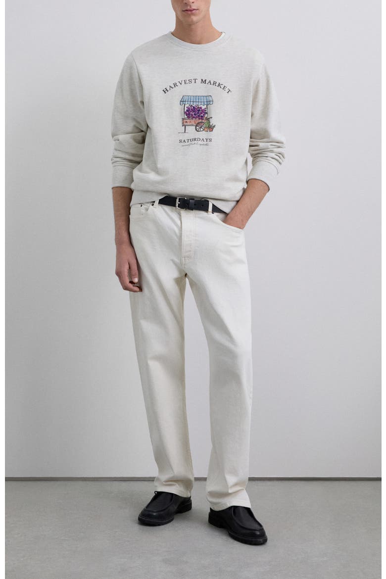 Market Emb Sweater, Alternate, color, Beigemelange