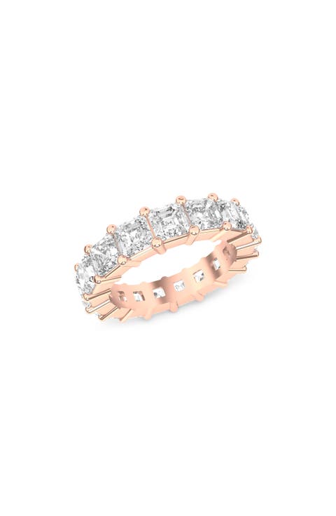 Asscher Cut Lab Created Diamond Eternity Band Ring