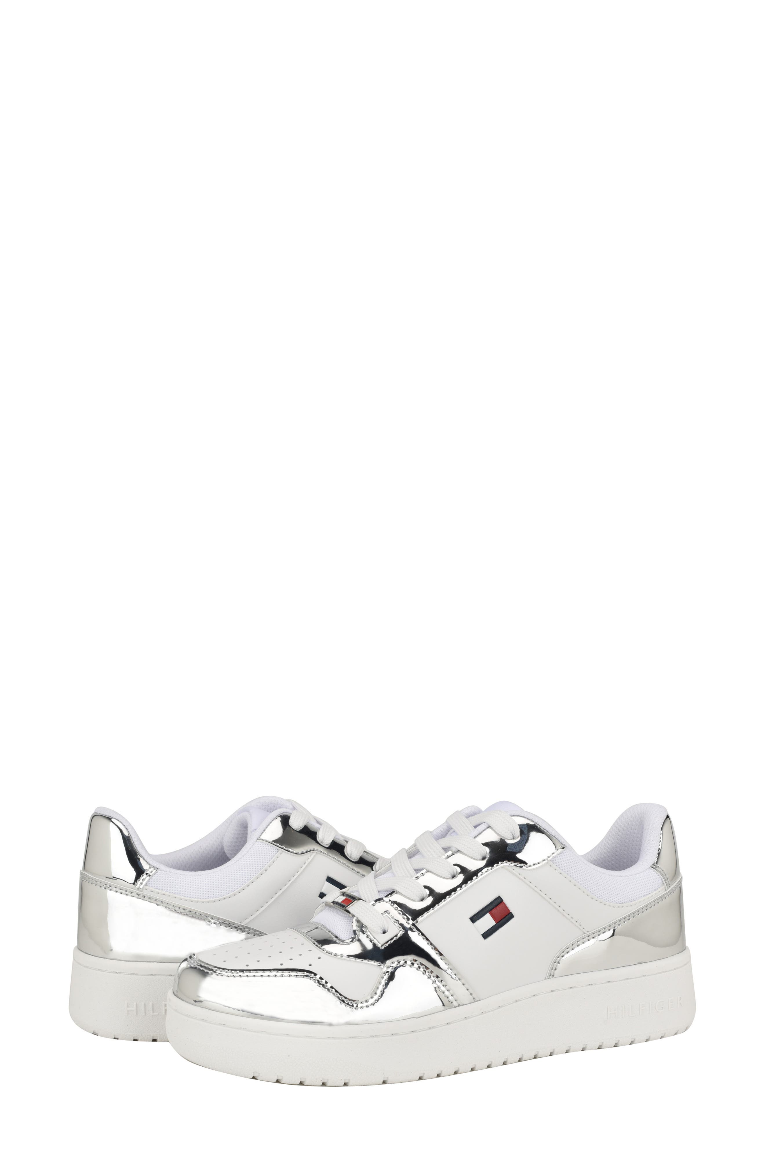 Tommy Hilfiger Twigye Sneaker, Alternate, color, White/ Argento